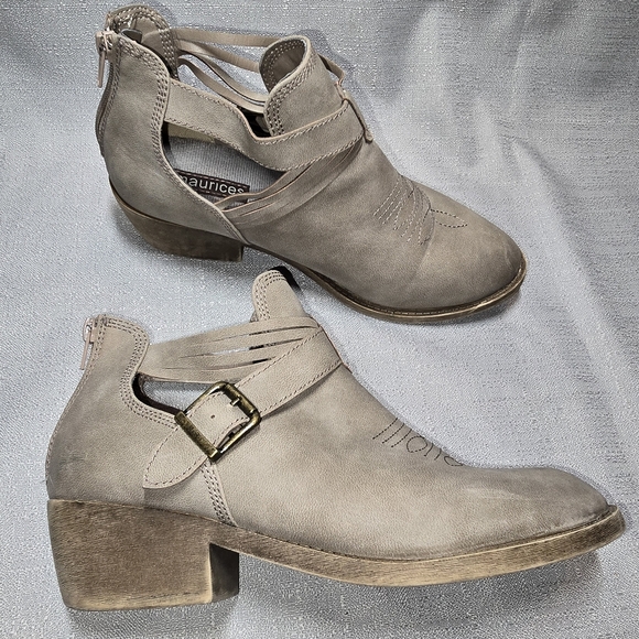 Maurices Western-look Booties Boots Strappy Ankle Bootie size 10 - Picture 1 of 12